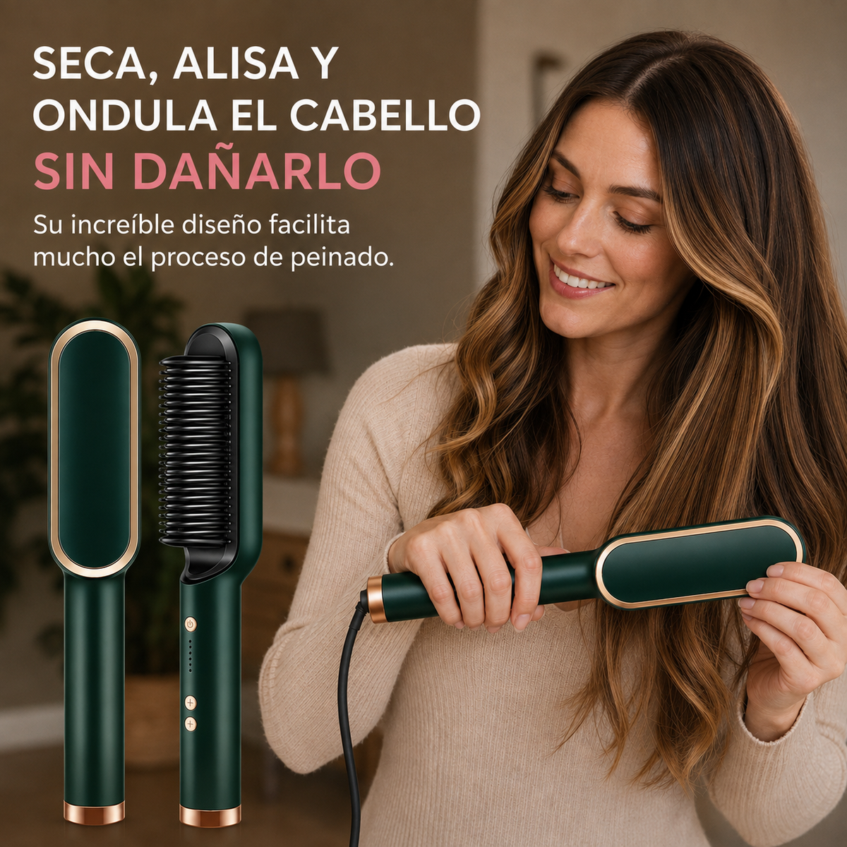 Cepillo Alisador Rizador Premiun