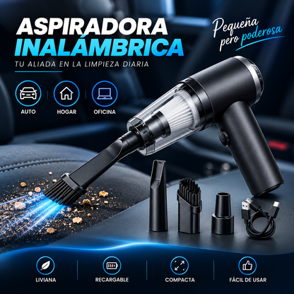 ASPIRADORA DE MANO 3 EN 1 PORTATIL Y RECARGABLE